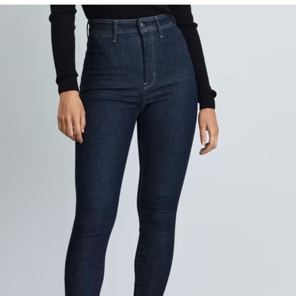 Everlane way-high clean front skinny jeans size 27 in dark indigo - Picture 8 of 8